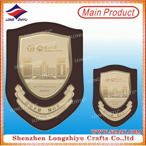 Decoration Award Wooden Plaque with Metal Sheet